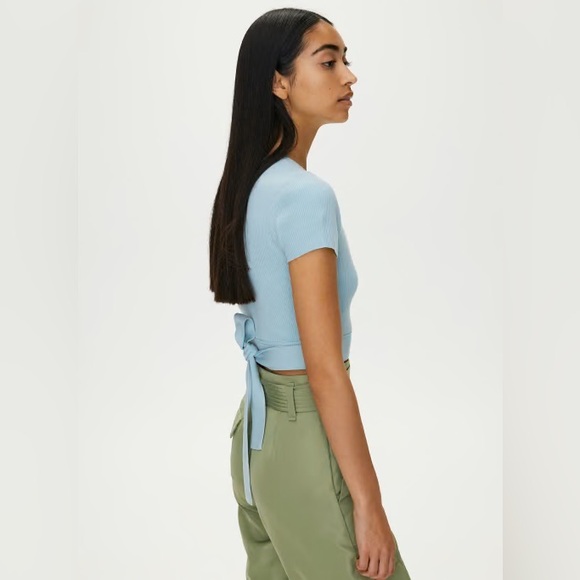 Little Moon Prunella Wrap Top (Black) - Picture 2 of 2